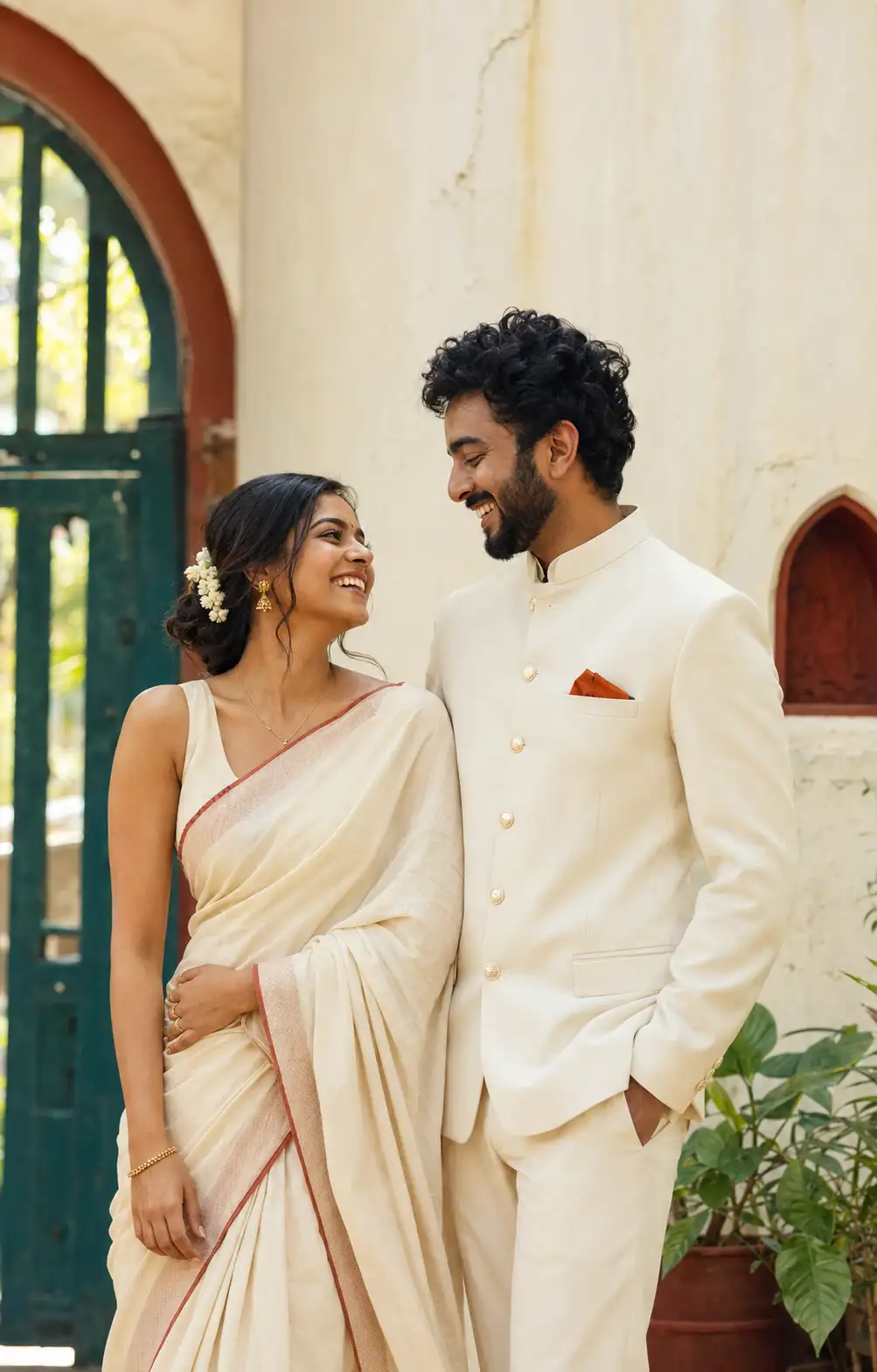 Riya and Joel joyful Fort Kochi celebration portrait